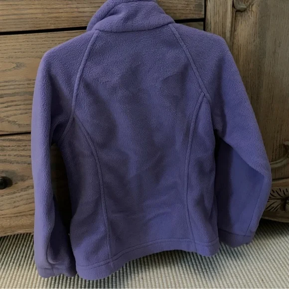 Columbia Deep Purple Fleece Jacket girls XS/6 - Picture 2 of 4